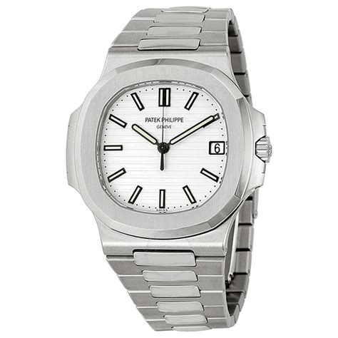 silver patek philippe watch|patek philippe nautilus size.